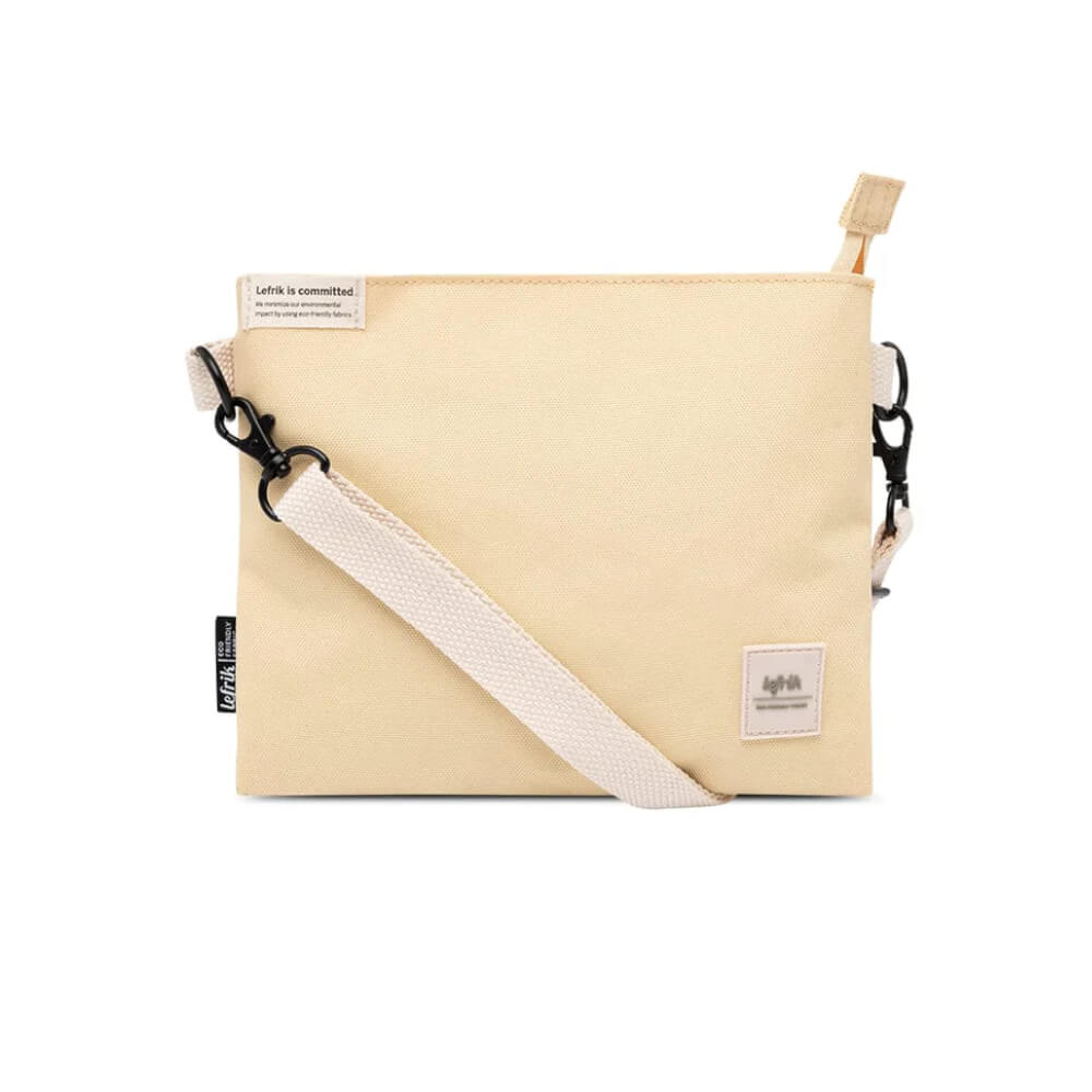 Lefrik Vegan Recycled Bags: Butter Yellow Arizona Shoulder Bag (BG16)B)