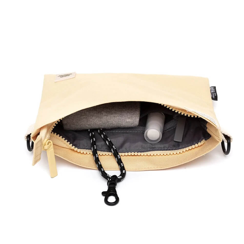 Lefrik Vegan Recycled Bags: Butter Yellow Arizona Shoulder Bag (BG16)B)