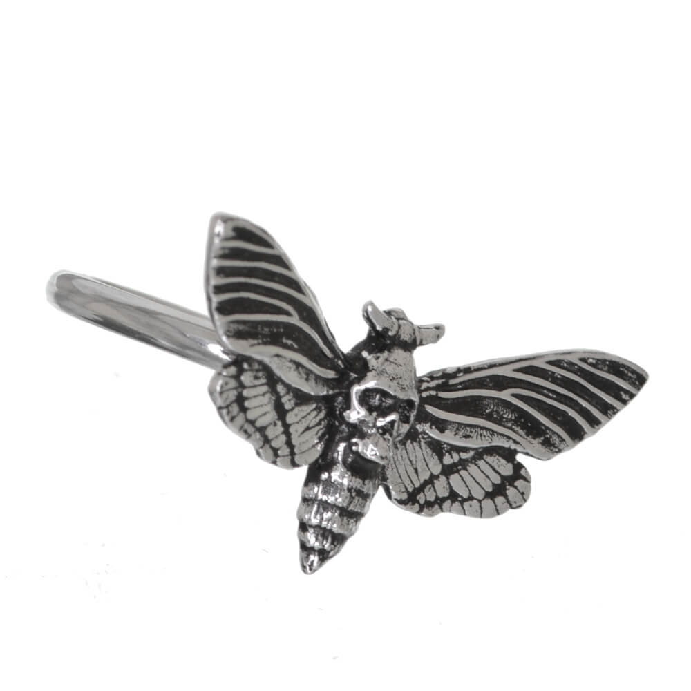 Realistic Deaths Head Moth Statement Ring with amazing Oxidised surface Details (SR235)