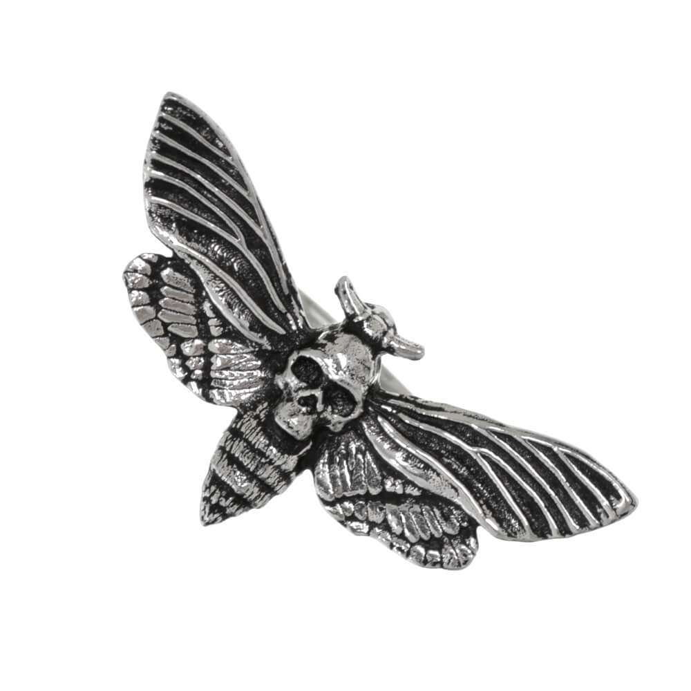 Realistic Deaths Head Moth Statement Ring with amazing Oxidised surface Details (SR235)