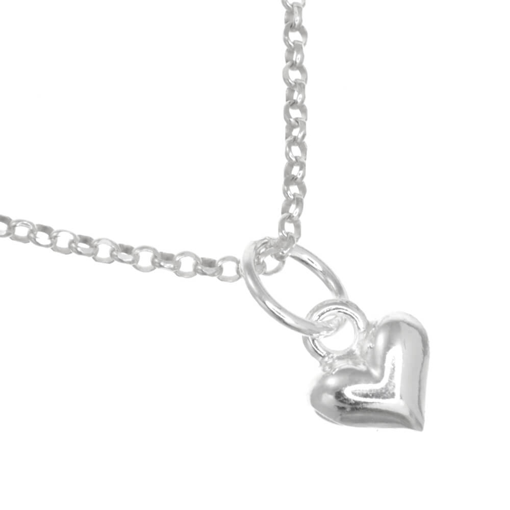 Simple Sterling Silver Jewellery: Tiny 6.5mm Heart Pendant