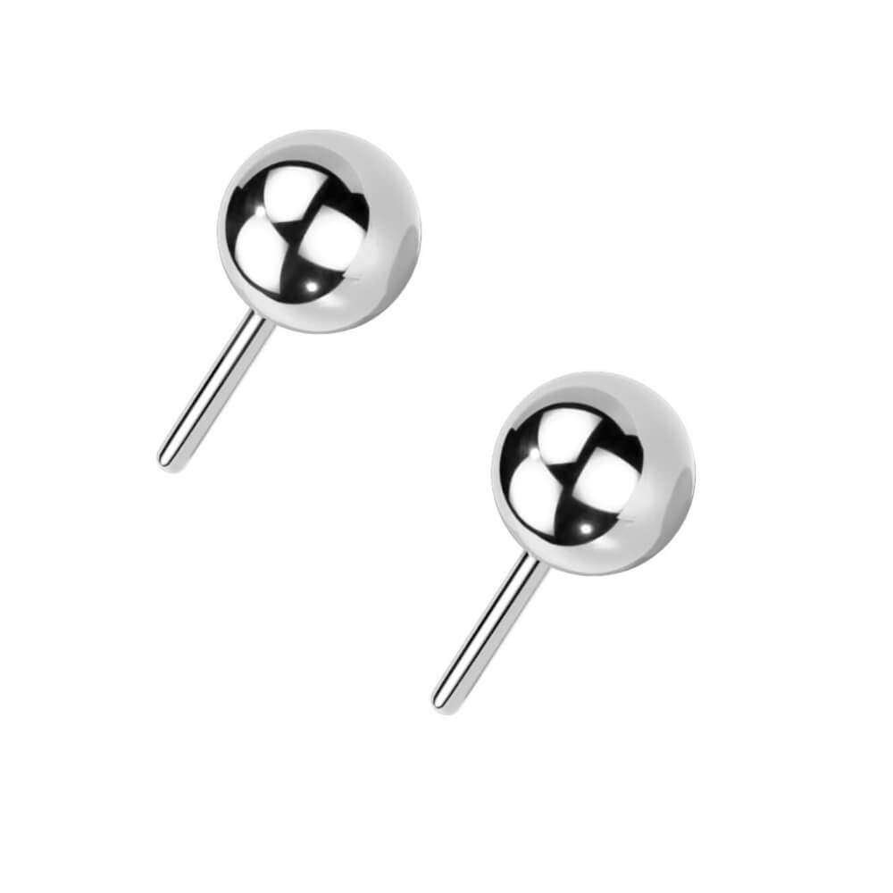 Titanium INTERNALLY Threaded 1.2mm x 3mm Balls (Pack of TWO) (C136)