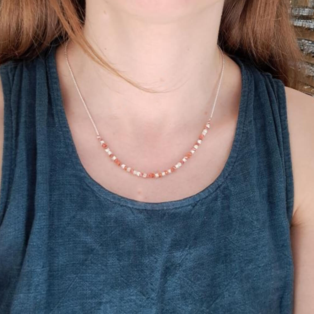 Gold Tone Necklace with Abalone Starfish Pendant