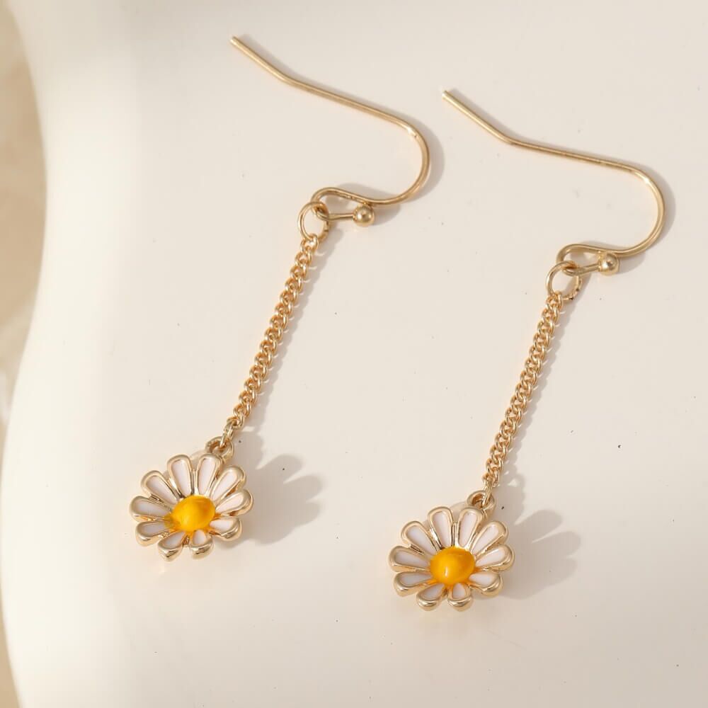 Dainty 2.5cm Gold Tone Star Earrings with Floating Crystals