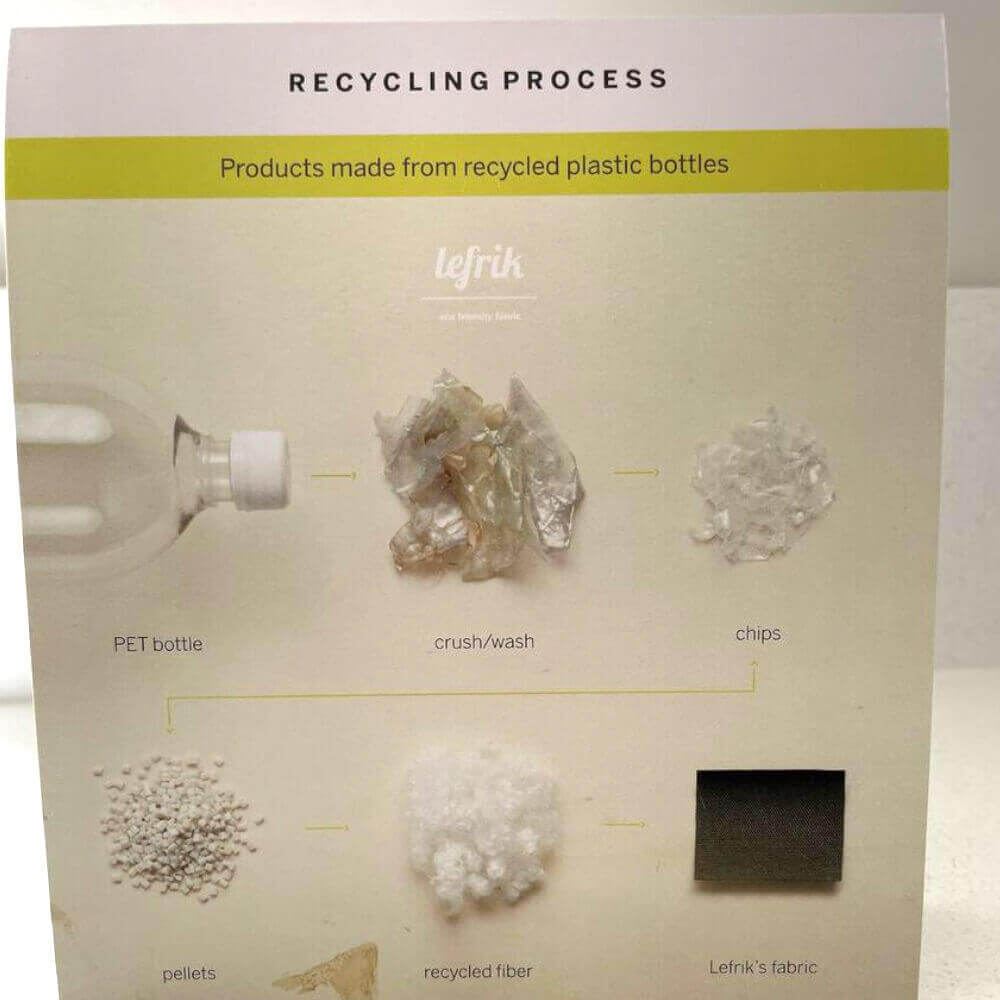 Lefrik Vegan Recycled Bags: Stone Blue Mini Scout Backpack (BG43)stone