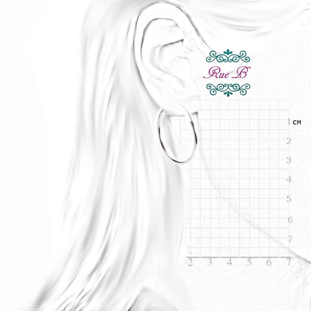 Sterling Silver Jewellery: Classic Sleeper Hoop Earrings (30mm)