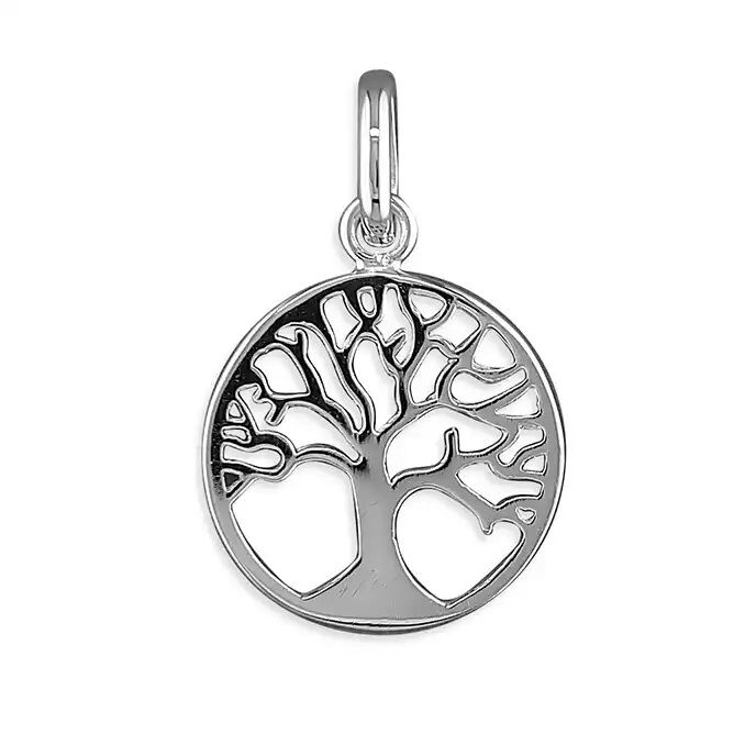 14mm Small and Simple Sterling Silver Tree of Life Pendant