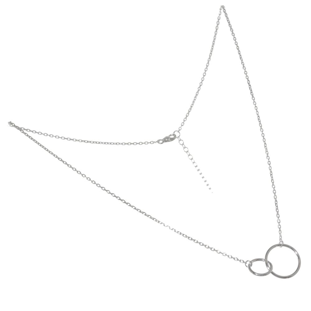 Sterling Silver Linked Circles Necklace