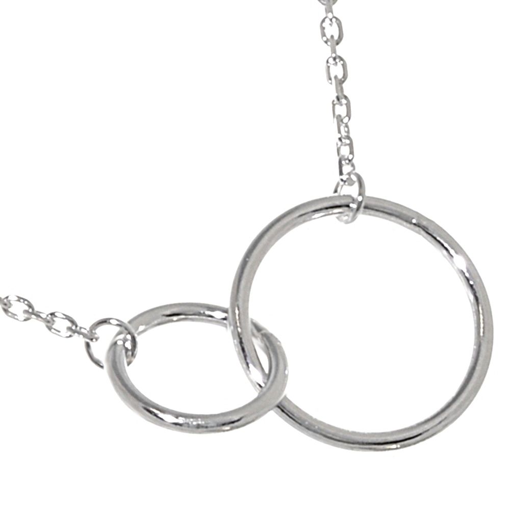 Sterling Silver Linked Circles Necklace