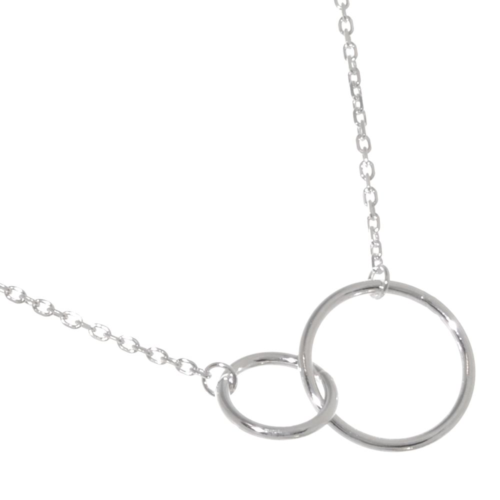 Sterling Silver Linked Circles Necklace