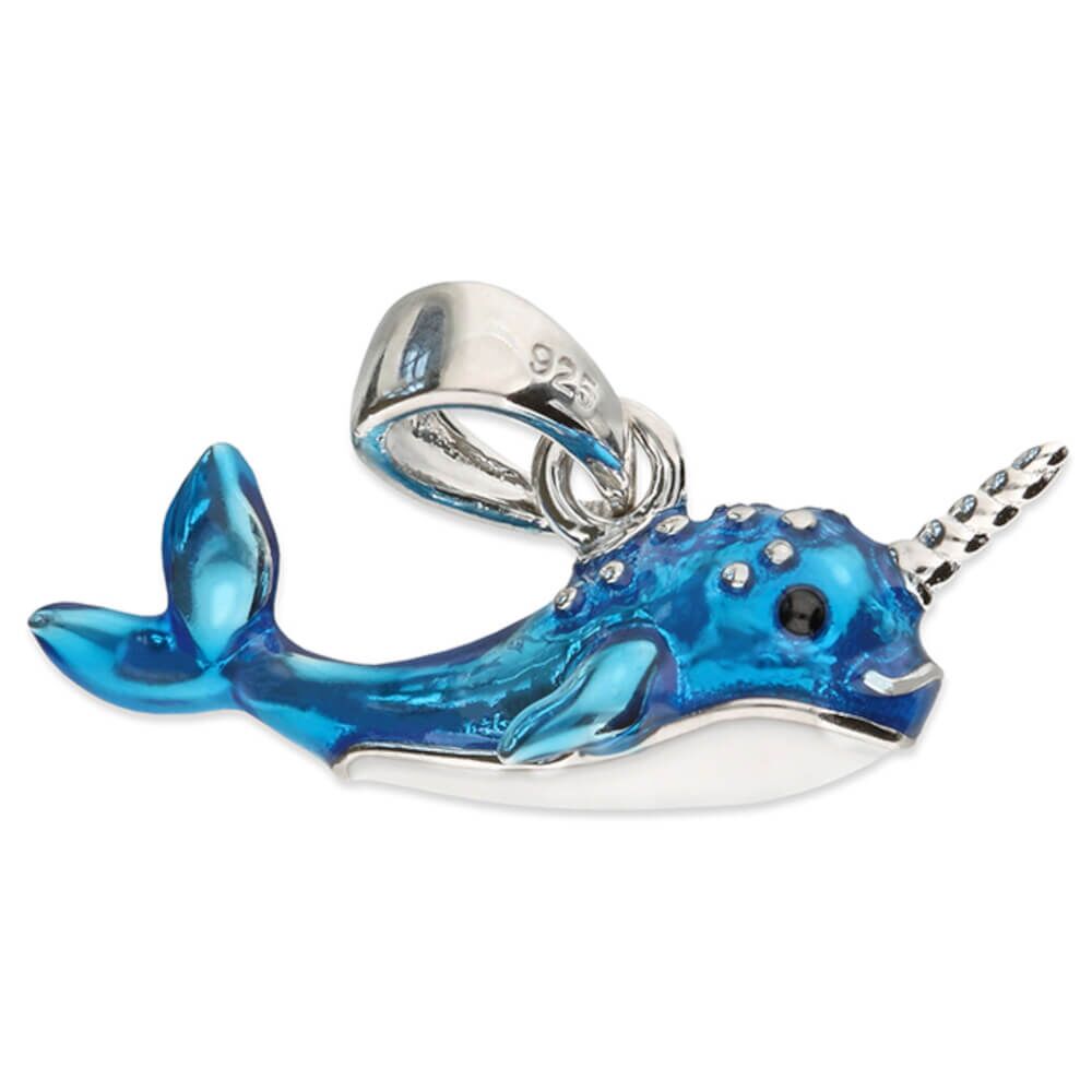 narwal -Known as "the unicorns of the sea," narwhals are unique for the solitary tusk that protrudes through the tops of their heads. ... Research has pinpointed many possibilities, suggesting the tusk is used as a sensory organ, helping the narwhal pick