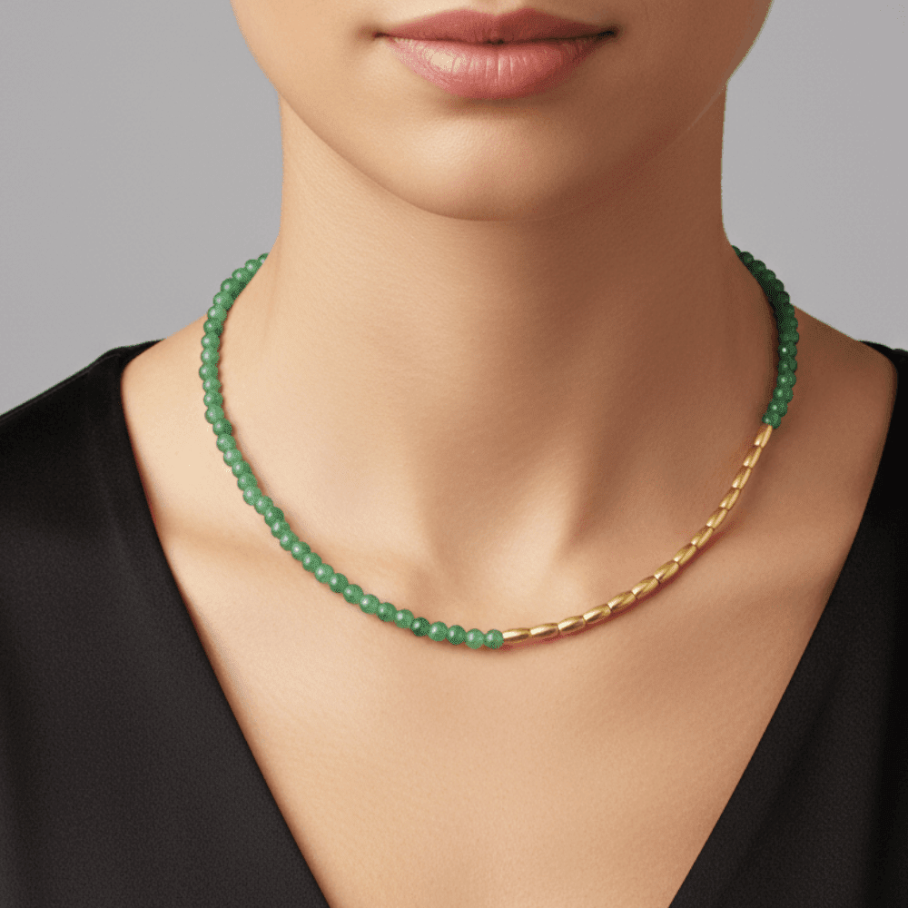 a-green-bead-inch-t-bar-necklace Pendant