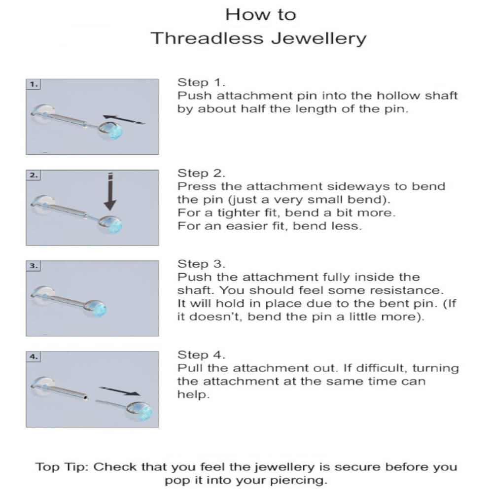 Zircon Gold Titanium Threadless Labret with (Bend-Fit) Marquise Gem Fan and Hanging Chain Attachment (1.2mm x 6/8mm) (C114)-97992