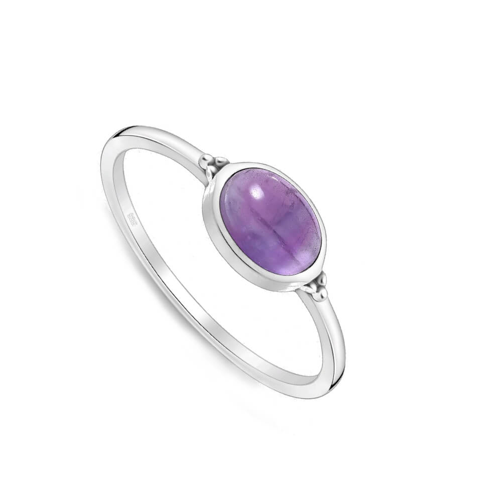 - Sterling Silver and Amethyst Ring
