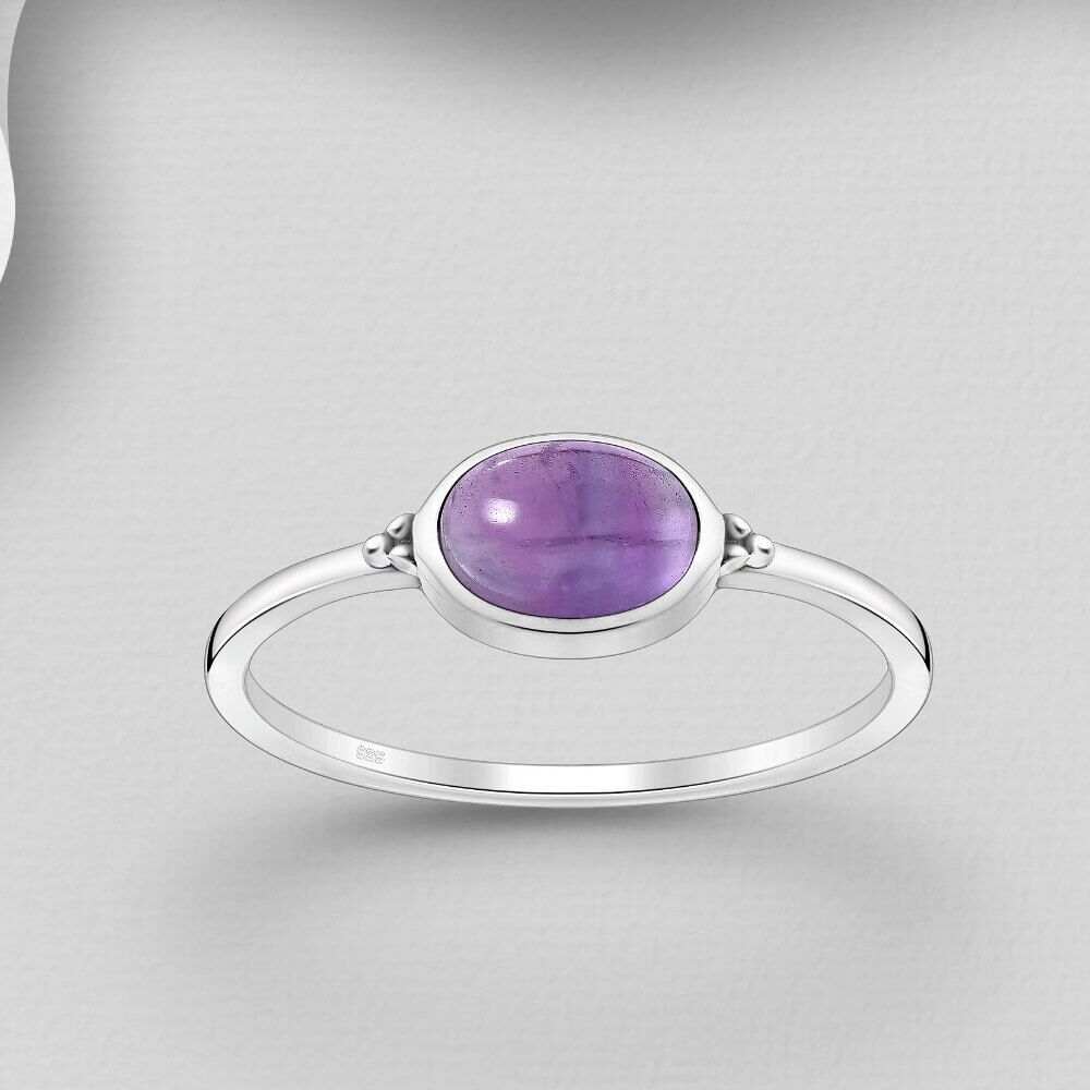 - Sterling Silver and Amethyst Ring