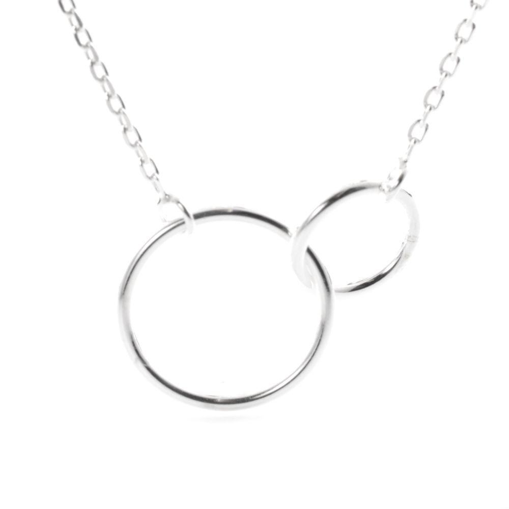 Sterling Silver Linked Circles Necklace