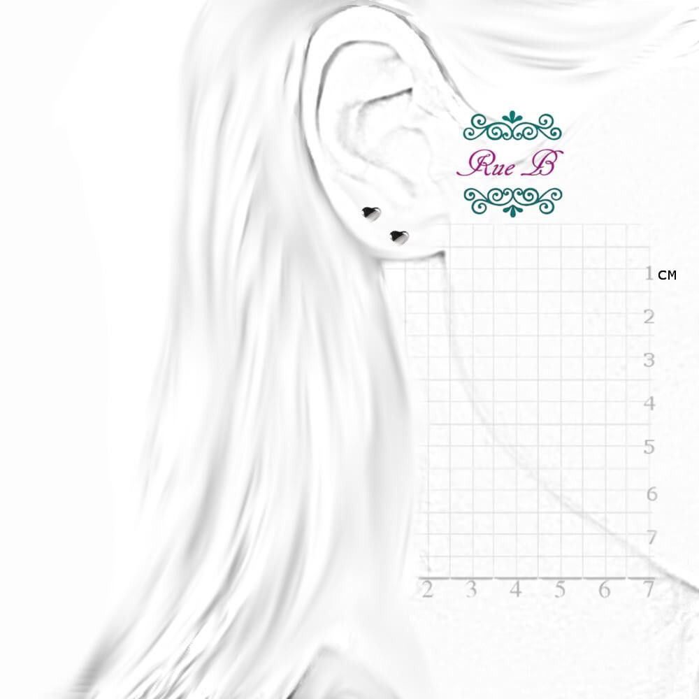 Tiny Sterling Silver Heart Stud Earrings