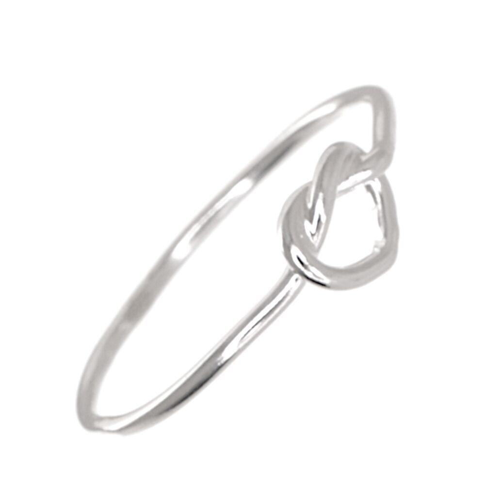 Sterling Silver Jewellery: Delicate Ring with Simple Love Knot