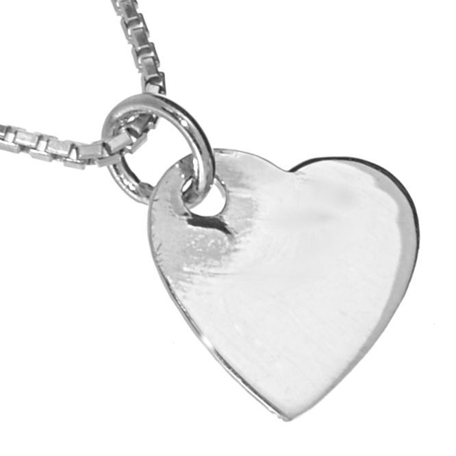 NEW Sterling Silver Jewellery: Simple Sideways Heart Pendant