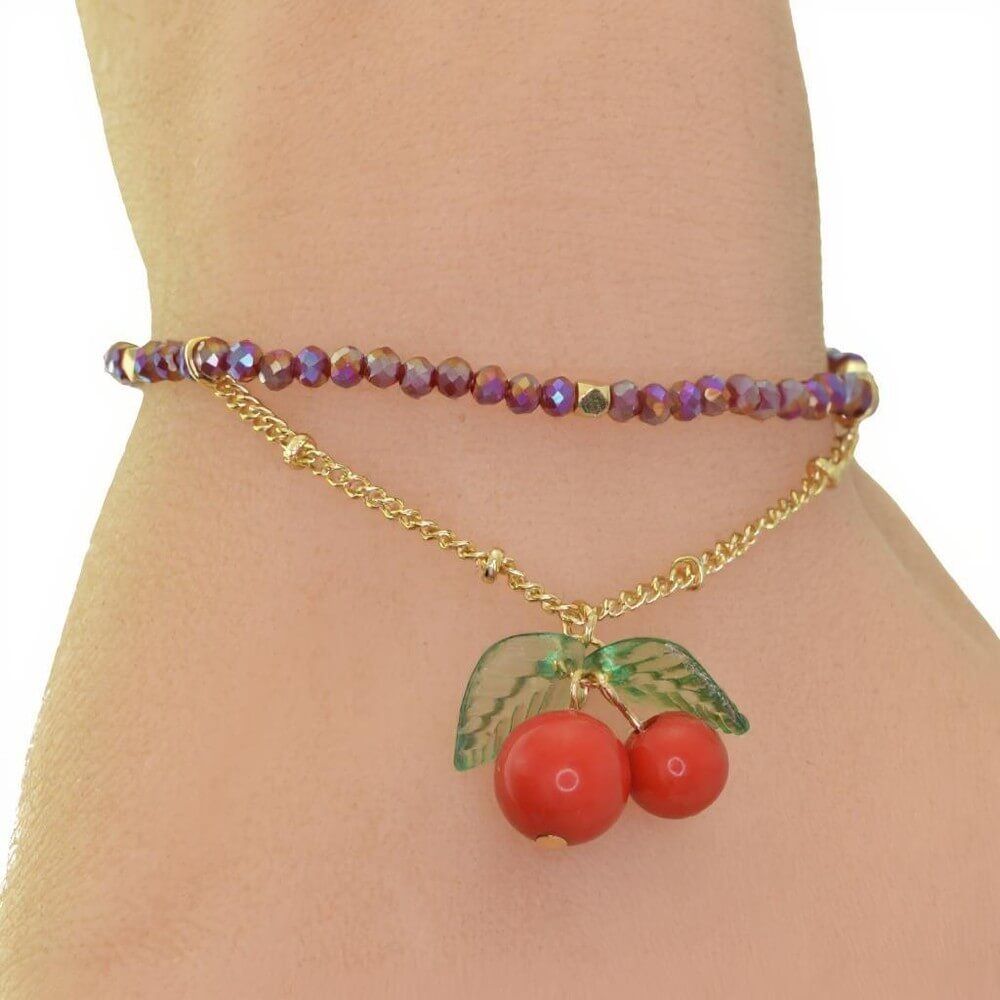 cherry bracelet